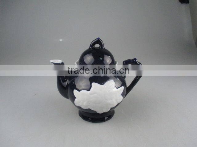 Glazed porcelain teapot in stock