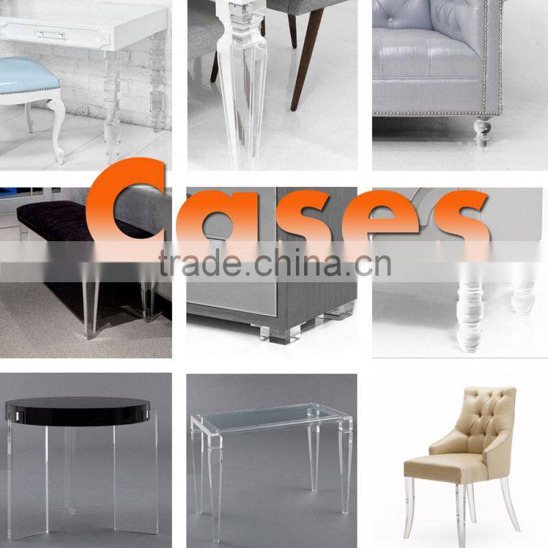 lucite table leg_acrylic furniture legs_custom acrylic legs for furniture