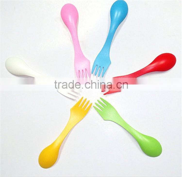 Useful functional plastic fork and spoon set/plastic spoon and fork