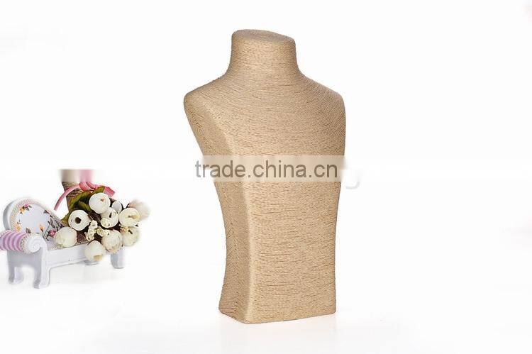 Rope necklace display stand bust jewelry display