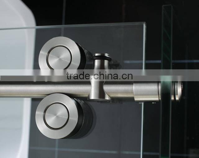 Stainless Steel Interior Frosted Glass Bathroom Door Tempered Glass Partition Sliding Door