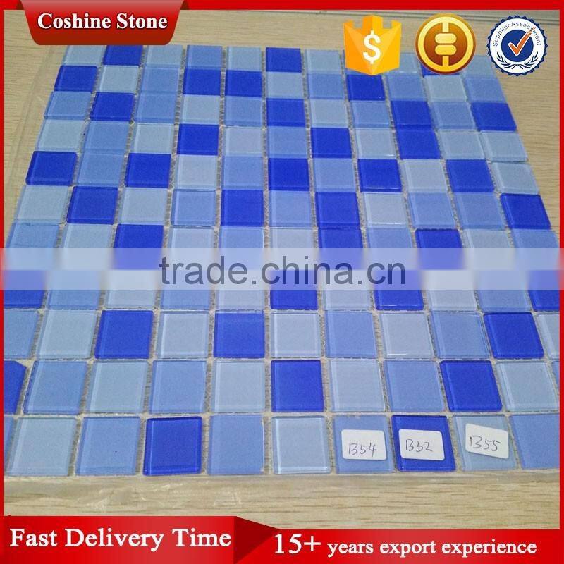 Popular type multi color glass mosaic swimming pool tiles American