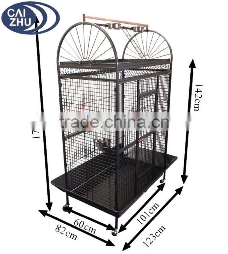 X Large 178cm Play Top Roof Parrot Aviary Bird Cage Perch Ladder On Wheels