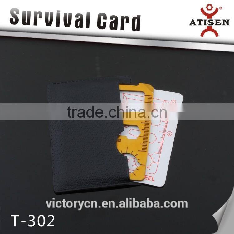 Colorfull gold stainless steel multi-functional in one survival porket knife