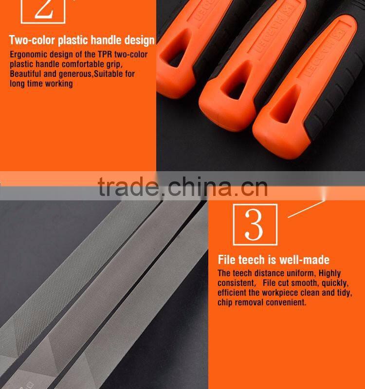 Professional Flat Second Cut File With Soft Handle