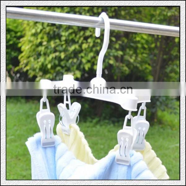 Wholesale factory price high quality plastic hanger with 4 small lips for baby size scoks cloth