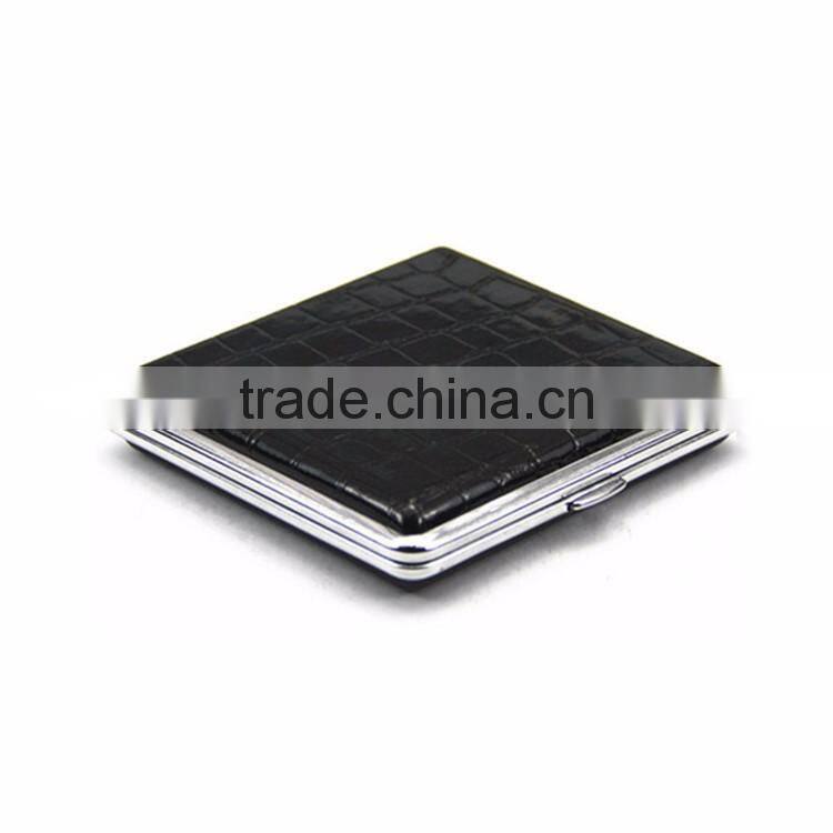 2017 High quality Pocket Leather Metal 20 Cigarette Box Case