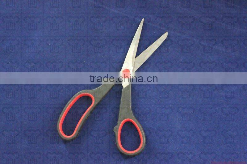 Household scissor w/colorful rubber handle and different sizes