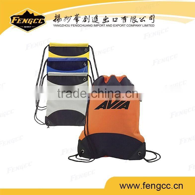 Cotton fabric string backpack bag gift with logo printing