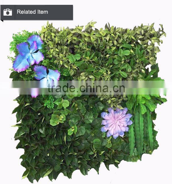OEM high quality fake vertical garden UV treated artificial green plant wall