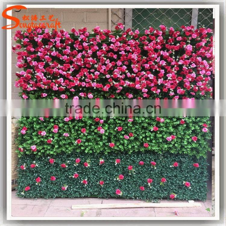 2016 hot sale artificial wedding flower wall imported from china for indoor decoration