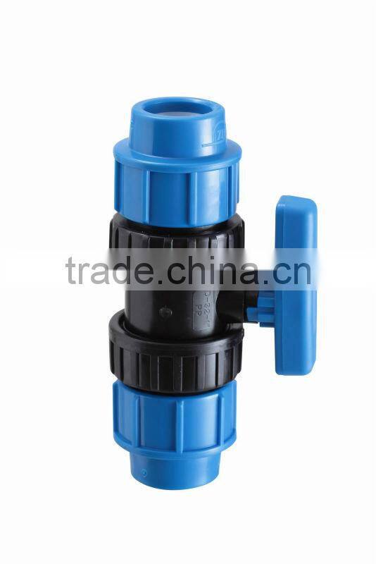 PP COMPRESSION FEMALE BALL VALVE
