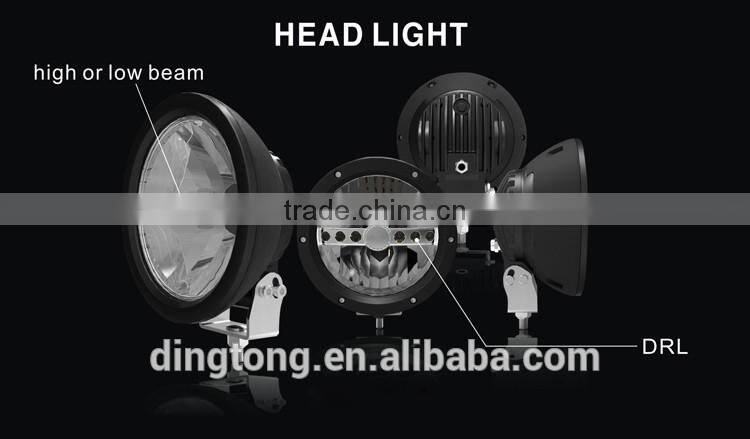 Toptree 7" cannon led driving lights e-mark daytime running light 1200 lm ip67