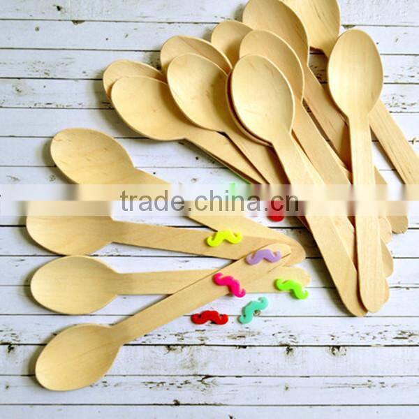 FSC Certificate Food Grade Disposable Natural Wood Material Spoon