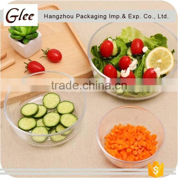 Popular fashional pretty Wholesale Clear Streak Glass Bowl Sala Glass Bowl For Fruit And Soup