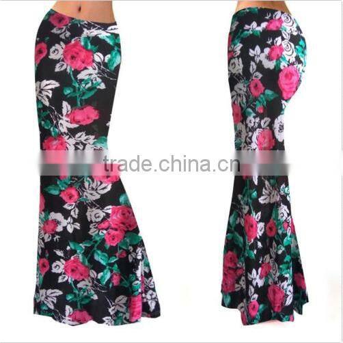 Guangzhou Clothes OEM Sexy Floral Printed Jersey Hippie Chic Vestidos Brand Clothing