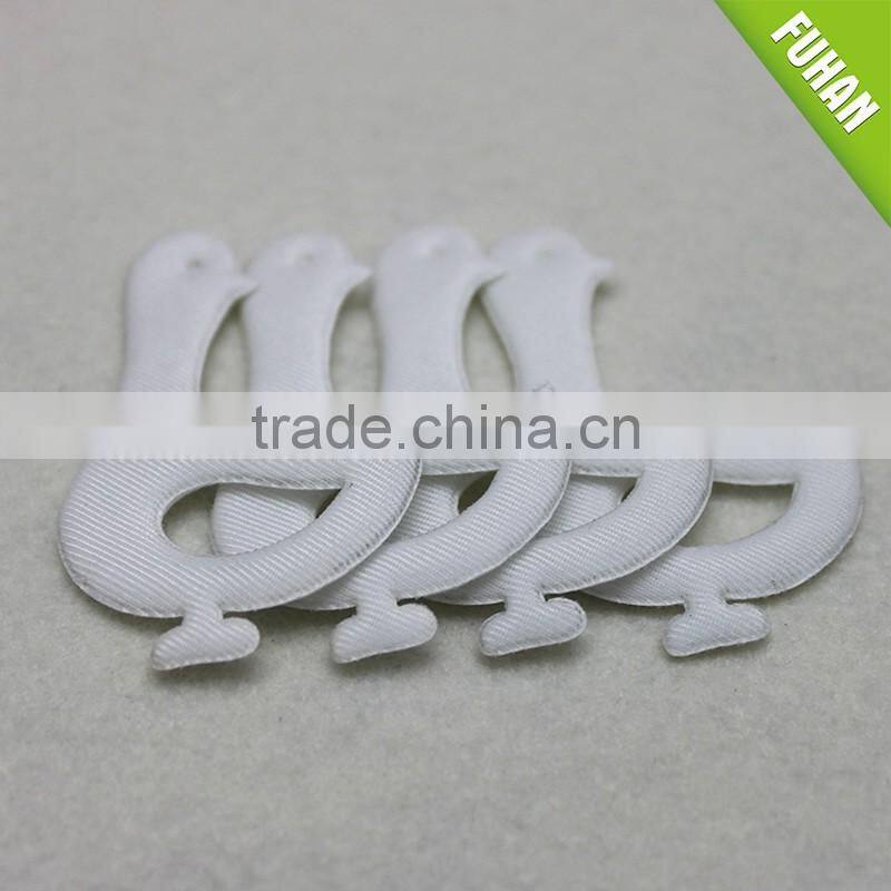 Custom Shape Ultrasonic embossed Fabric Label for Children Clothes