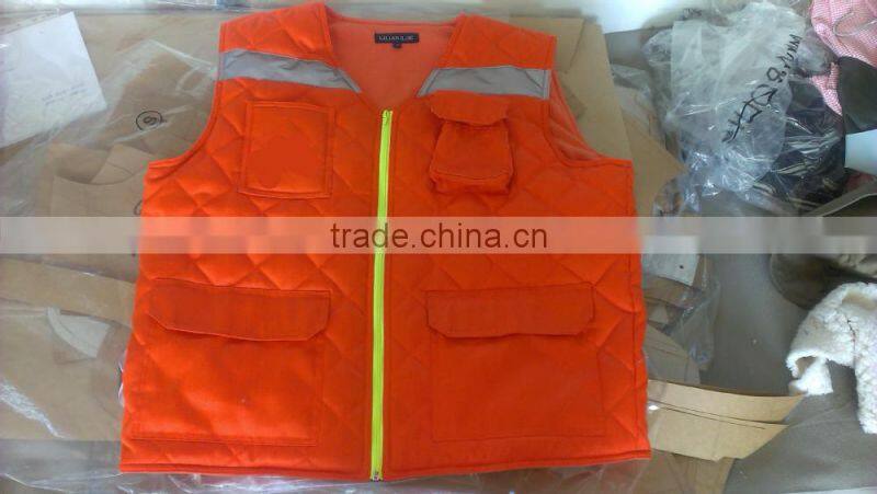mens softshell bodywarmer gilet work wear orange