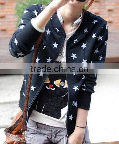 Without hood Star Casual Cardigan Hoodies Of Women
