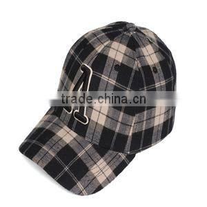 OEM service baseball caps ,fashion checked baseball cap