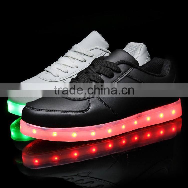 2017 wholesale led light up shoes men led flat shoes couple