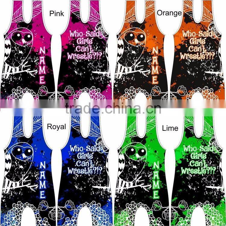Professional Custom speciailized youth wrestling singlet more than 7 years