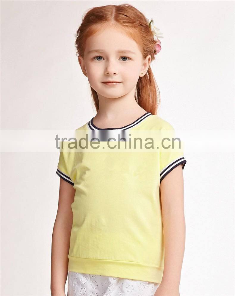 2016 latest cute girl's O-neck t shirt new design teenages t shirt