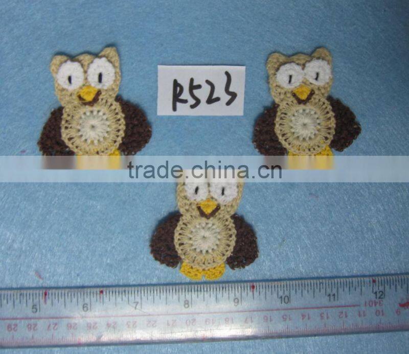 Crochet bird patch, bird bandge,bird motif