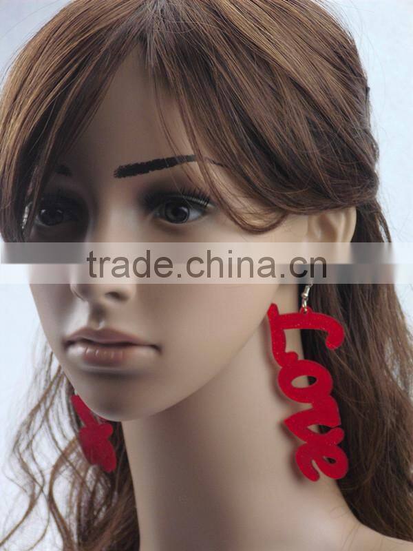 Hip Hop acrylic map earring custom acrylic map earrings 2015 Punk earring jewelry