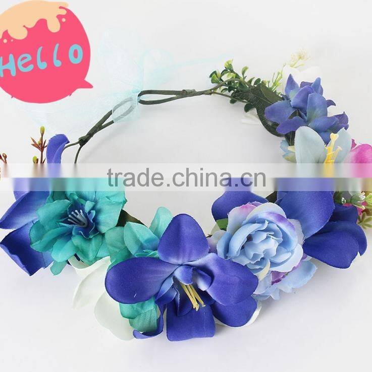 2017 Hot Sale Fashion Baby Girl Lace Flower Hair Band Fancy Hair Accessories