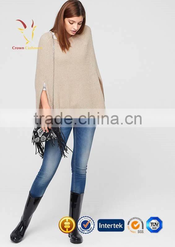 Fashion Knitted Women Merino Poncho Pattern