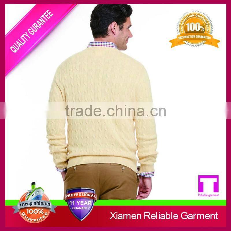 New style round neck long sleeve staple of winter cable sweater