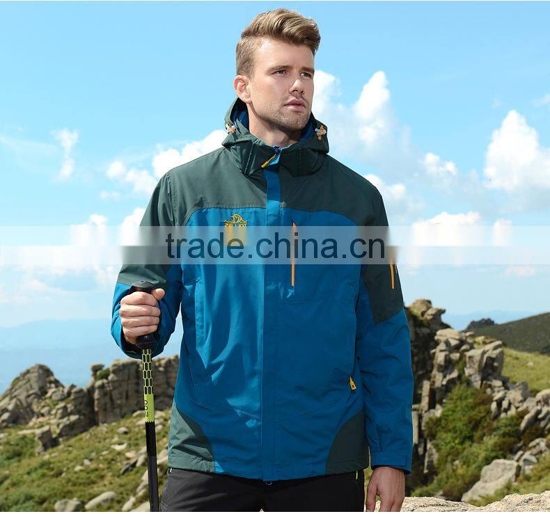 3 In 1 Winter Warm Waterproof Customized Size Outdoor Jackets For Men