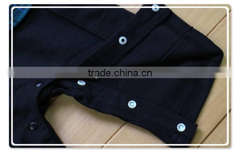 Wholesale Gentlemen Boys Long Sleeve Bodysuit Necktie Rompers Baby Boys Suit