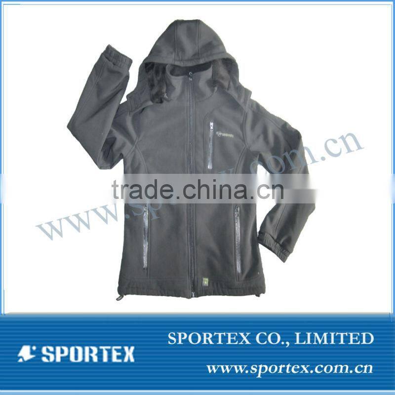 Men HoodedWindstopper SoftShell Jacket/Ourdoor Sportswear/Softshell clothing