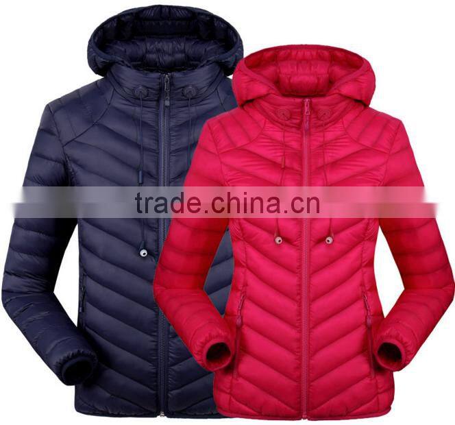 high quality new design custom ladies winter quilted garment ultra light western down jacket