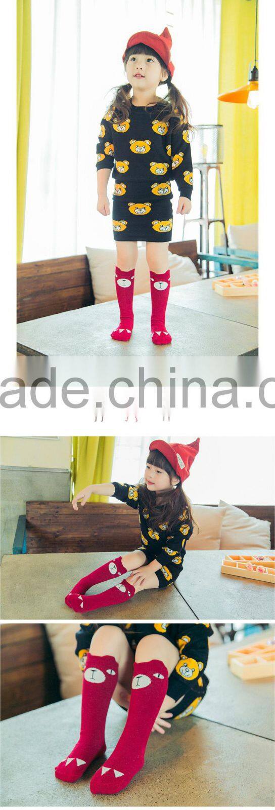 Lovely animal anti-slip cotton infant baby scoks