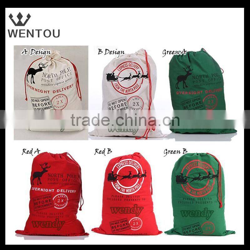 Wholesale canvas Santa Sack for Christmas