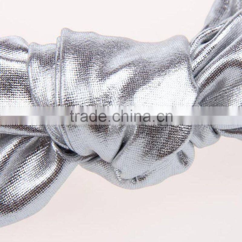 Elastic Headbands,Mental Color Leather Headbands,Ear Headbands