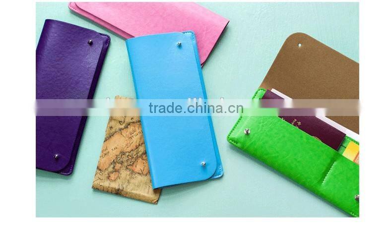 Large capacity multifunctional card bag PU leather passport storage handbag customized Logo