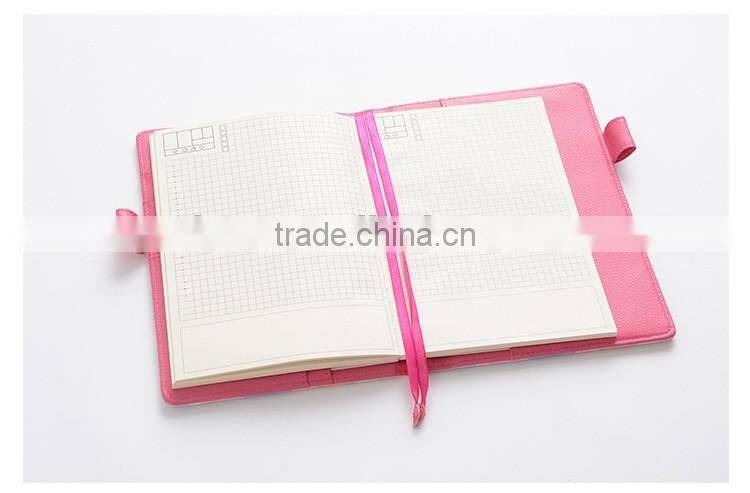 A5 creative journal dairy planner high grade PU cover notebook section sewing planner with clasp