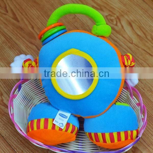 Funny shaking clock baby educational plush toys baby bed hanging toys