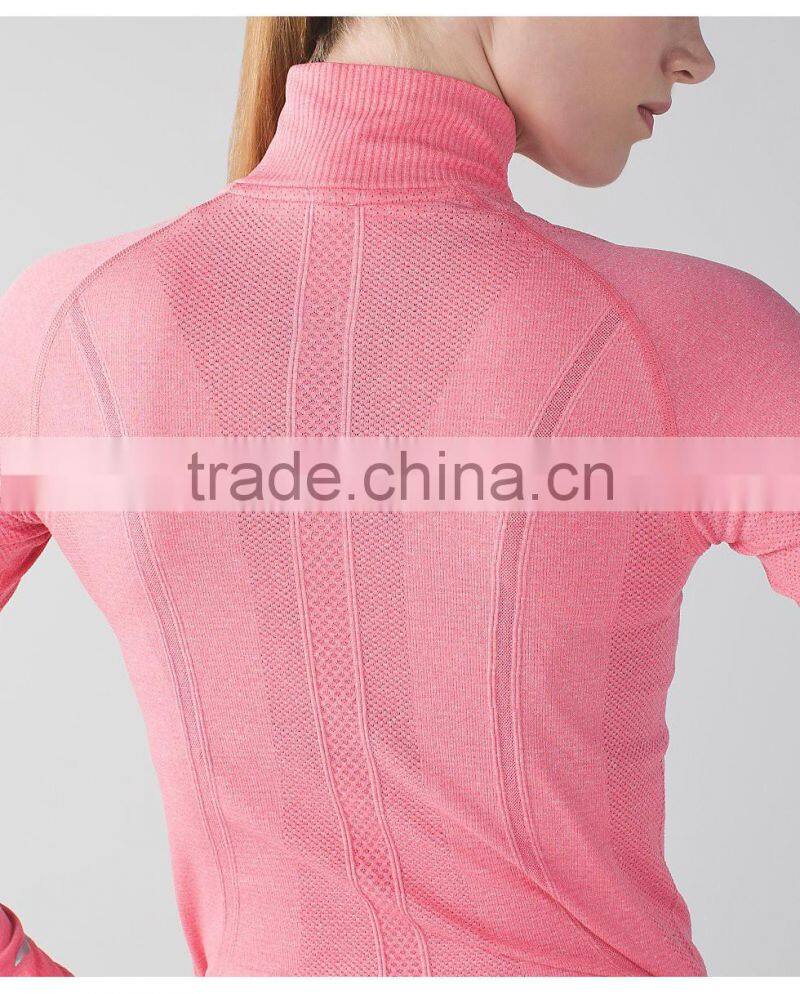 Wholesale brushed cotton fabric sweatshirts blank half zip women sweatshirt