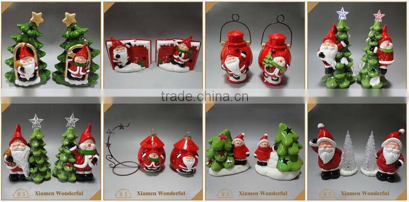 holiday supplies christmas home decorations santa claus figurine with led light