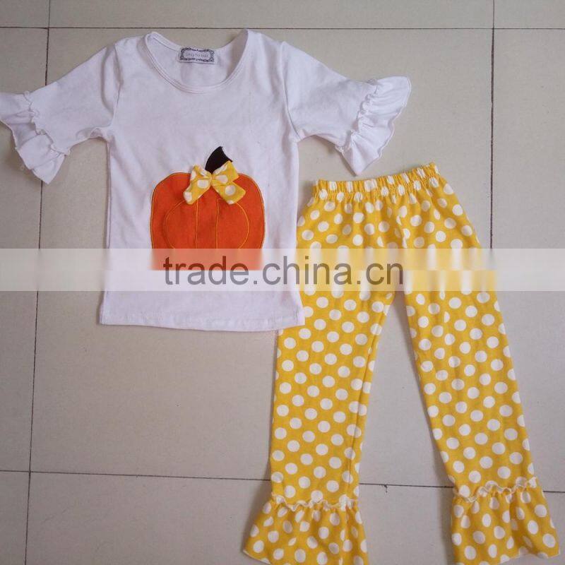 New Arrival fall Clothes halloween American Girls 2 Pcs Outfits Wholesale baby Boutique Clothing