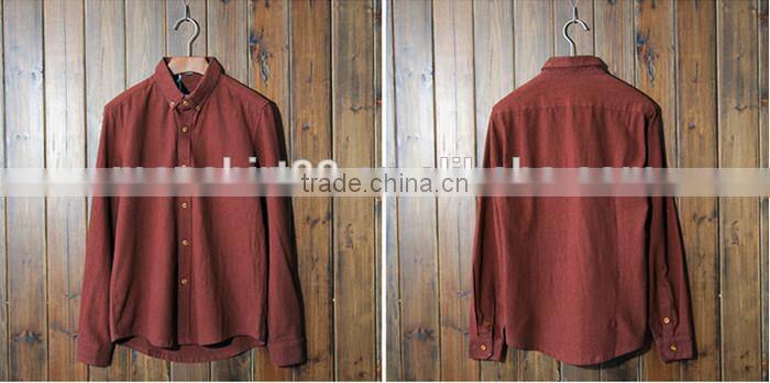 2016 Vintage Style solid color men classic fit linen top, linen shirt, casual shirt