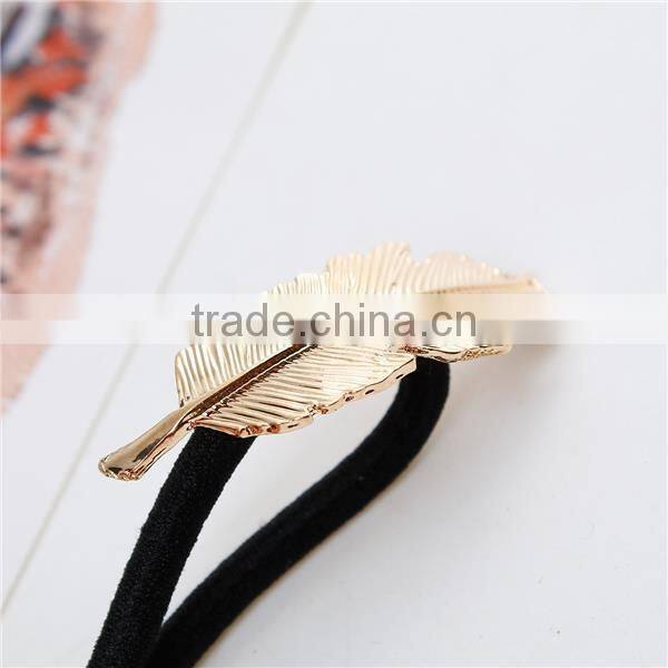 Copper Hair Ties Leaf Gold Plated Fancy Hair Accessories