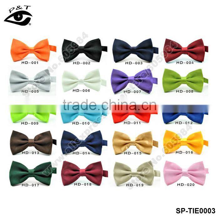 20 Colors Necktie Bow Tie Skinny Bowtie Fabric Bow tie for wedding party show