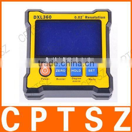 High accuracy digital protractor / level bar / angle ruler DXL360, Dual Axis Level Box DXL360