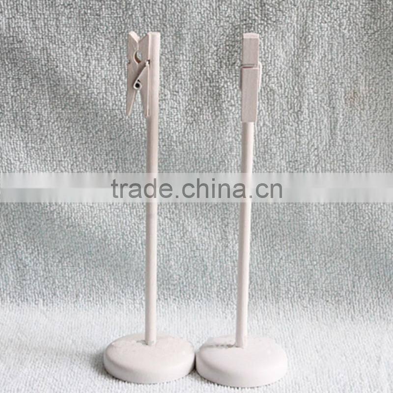 10x Wood Clothespins On The Stands Place Craft Creat Table Number Holder